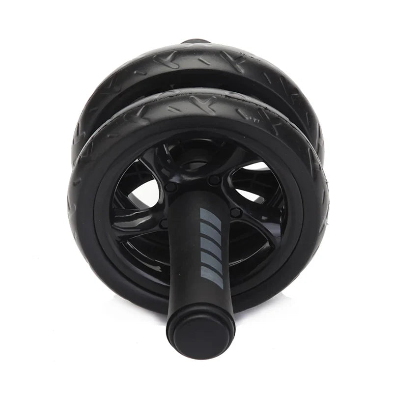 Black ab roller on a white background