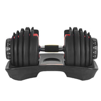 adjustable dumbbell on a white background