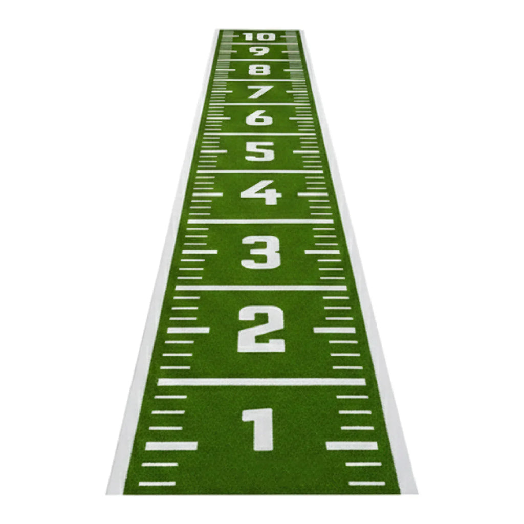 Green growth chart with white numbers on a white background