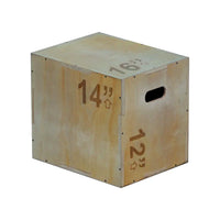 Wooden plyometric box with dimensions 14