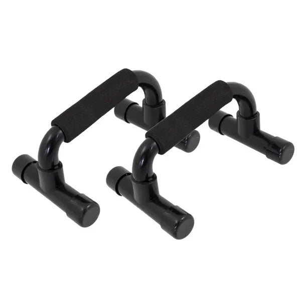 Black metal cabinet handles on a white background