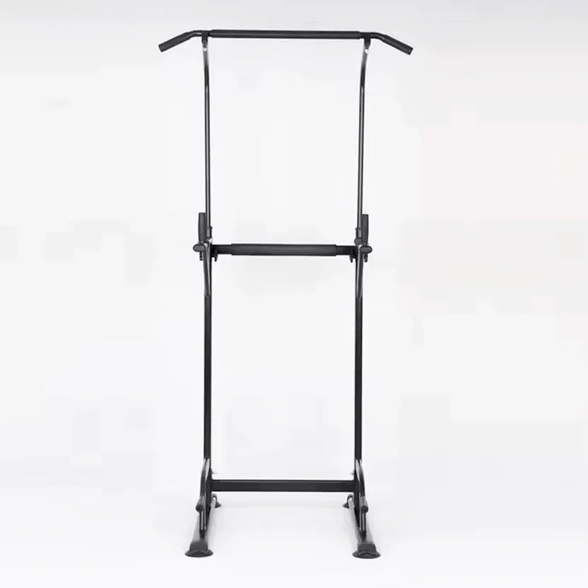 Black metal pull-up bar on a white background