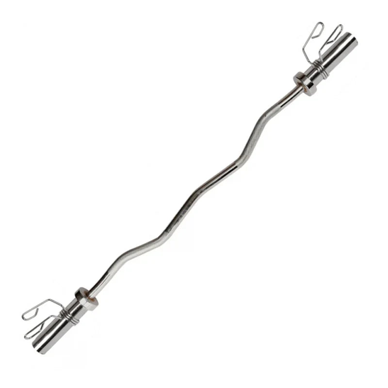 Metallic curl bar on a white background
