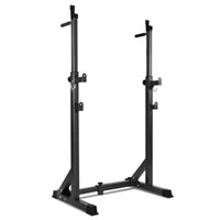 Black squat rack on a white background