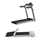 Foldable treadmill on a white background