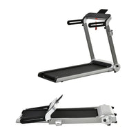 Foldable treadmill on a white background