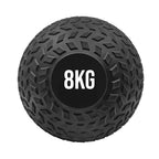 Black 5KG weight ball on a white background