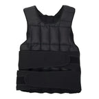 Black weight vest on a white background