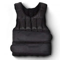 Black weighted vest on a white background