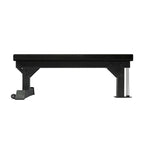 Black flat bench on a white background