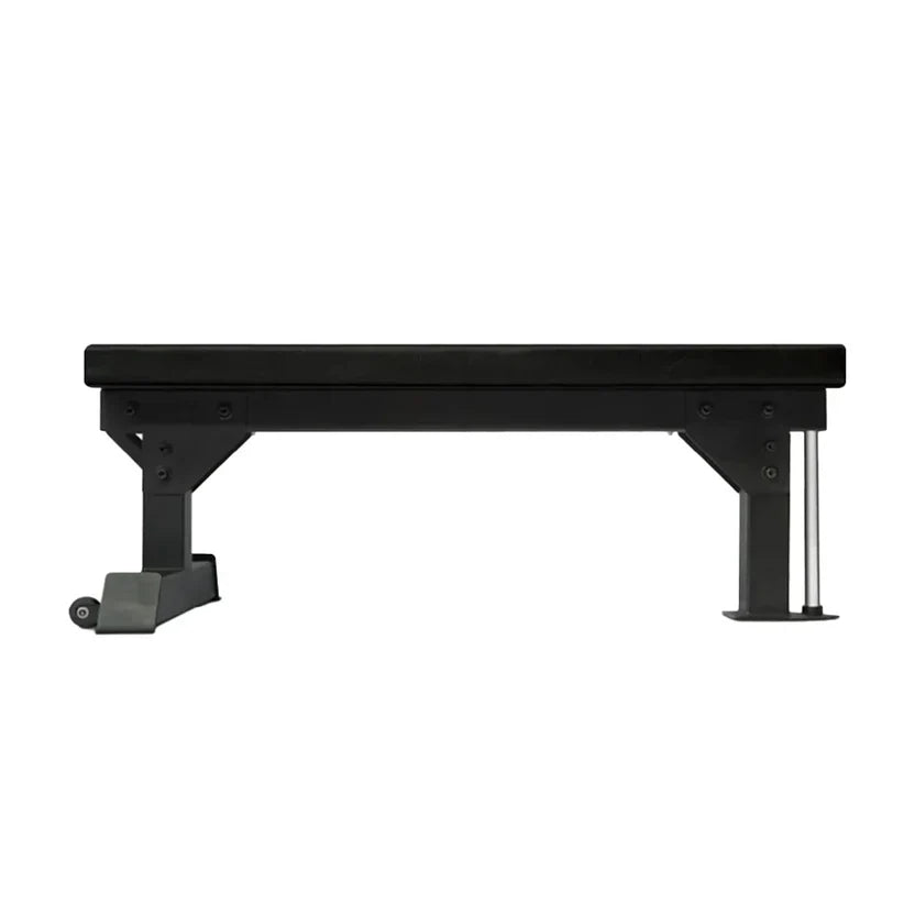 Black flat bench on a white background