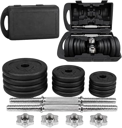 20kg Dumbbell & Barbell Set with Case